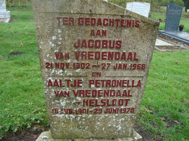 Aaltje Petronella Helsloot 1901 grafsteen