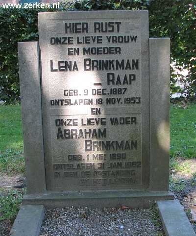 Abraham Brinkman 1890 grafsteen