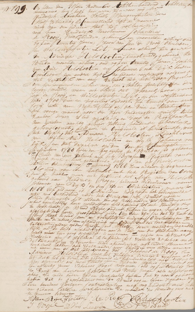 Adiana Helslooten 1791 x Johannes de Rooij huwelijksakte