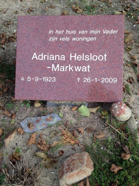 Adriana Markwat grafsteen