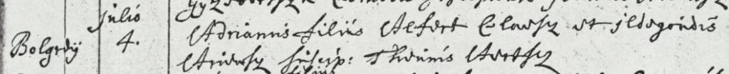 Adrianus Helsloot 1714 doopboek