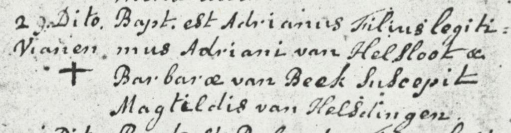 Adrianus Helsloot 1756 doopboek