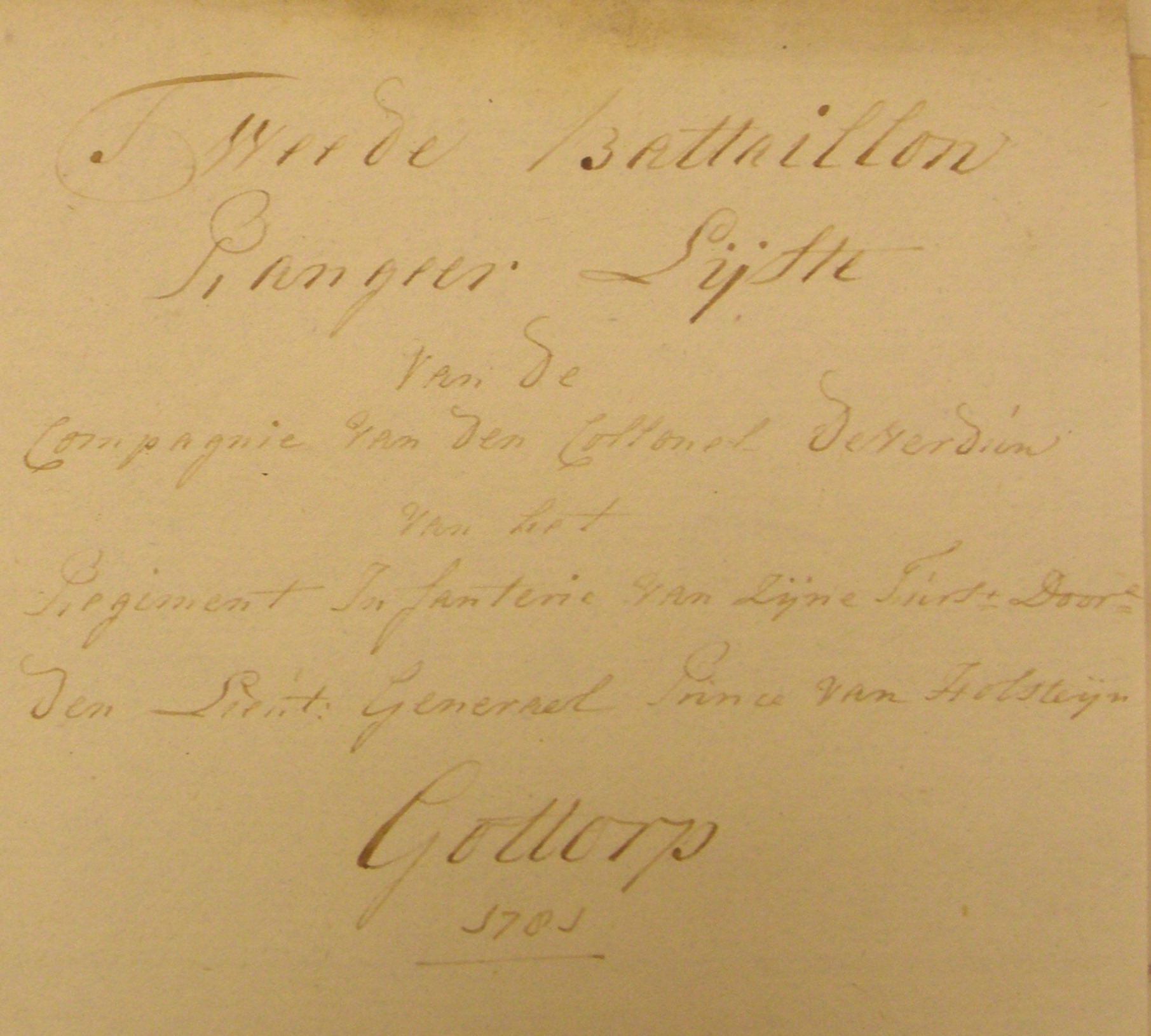Adrianus Helsloot 1756 rangeerlijst I