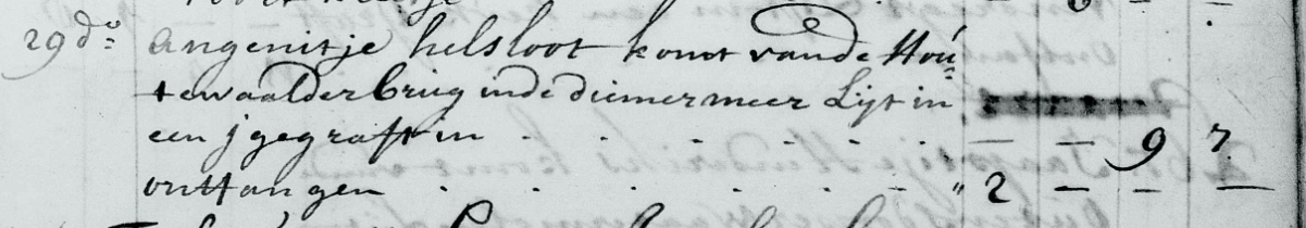 Agnes Helsloot 1731 begraafboek Diemen