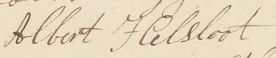 Albertus Helsloot 1738 handtekening