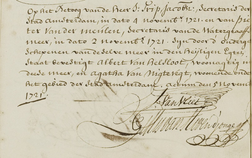 Klik voor foto in apart venster albertus_hermansz_helsloot_1696_huwelijksinschrijving_watergraafsmeer.jpg