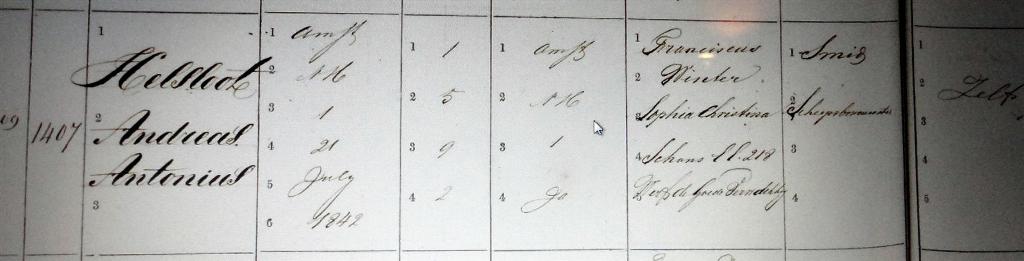 Andreas Antonius Helsloot 1842 militieregister