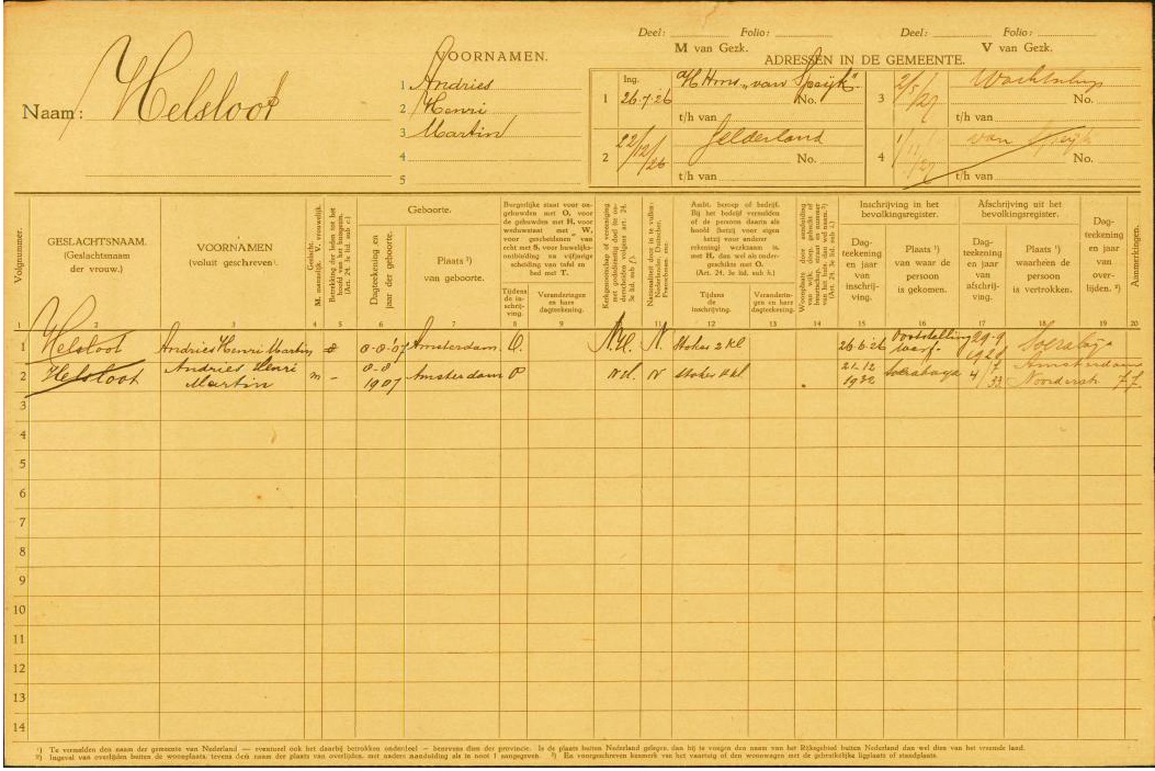 Andries Henri Martin Helsloot 1907 bevolkingsregister I