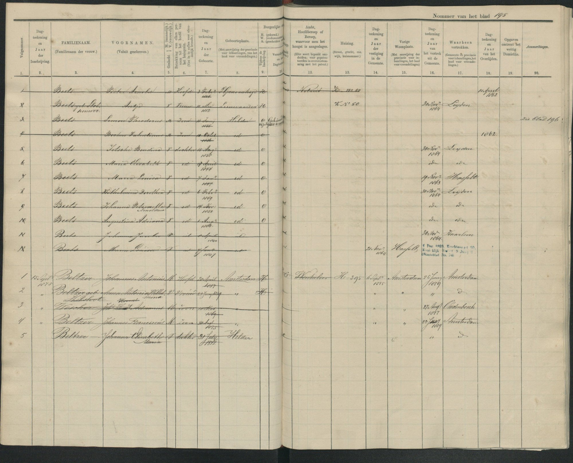 Anna Antonia Wilhelmina Helsloot 1839 bevolkingsregister Den Helder