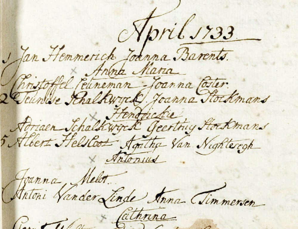 Antonius Helsloot 1733 doopakte