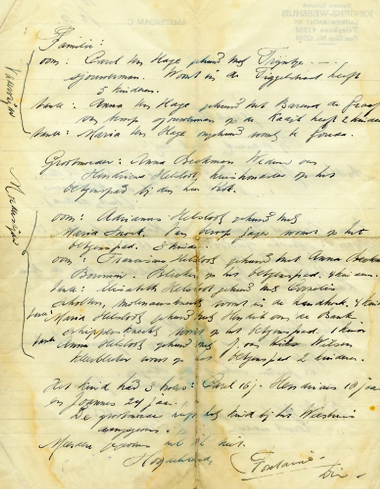Antonius Johannus ten Hage brief weeshuis 1955 II