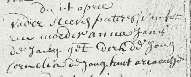 Ariaentje van der Torre 1720 doopboek