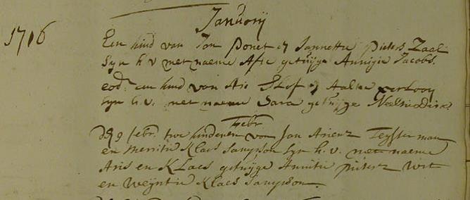 Aris Jans Teisterman doopboek