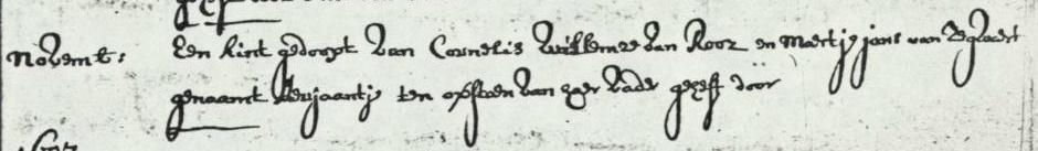 Arjaantje Cornelis van Roon doopboek