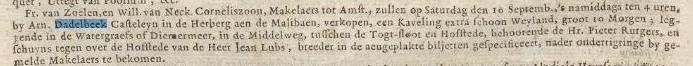 Arnoldus Dadelbeek ; Amsterdamse courant 30-08-1729