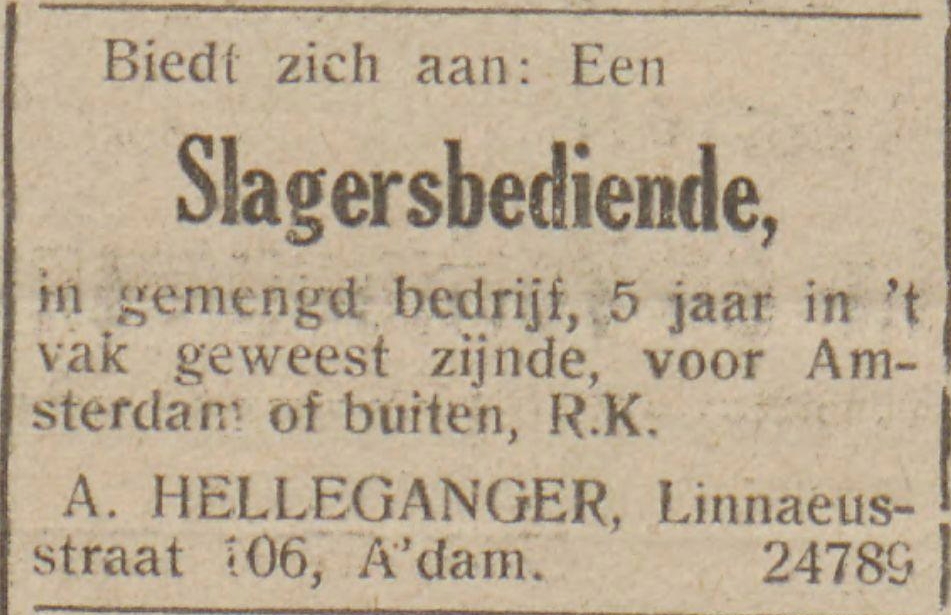 Augustus Hermanus Helleganger 1903 De vee- en vleeschhandel; weekblad voor veehandelaren, slagers, exporteurs enz., jrg 10, 1926, no 97, 09-04-1926