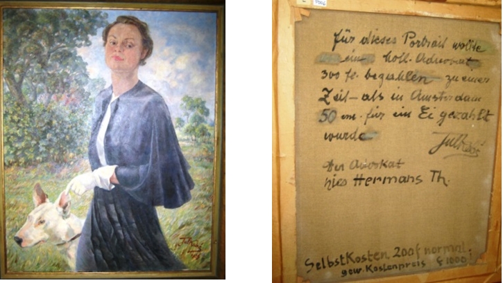 Berendina Evelina Maria Helsloot 1904 schilderij door Julius Kobé (eind jaren dertig)