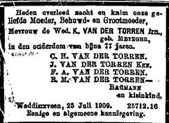 Catharina Christina Metzger overlijdensadvertentie
