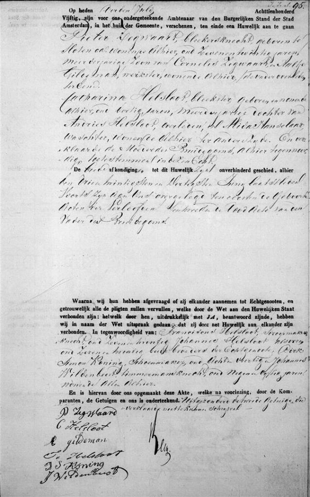 Catharina Helsloot 1819 huwelijksakte