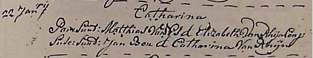Catharina van Nes doopboek