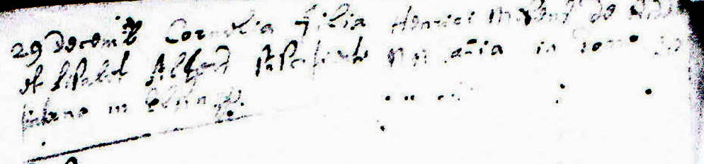 Cornelia de Ridder 1677 doopboek