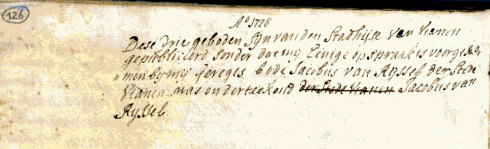 Cornelia de Ridder 1677 x Cornelis Rutten Tucker ondertrouwboek II