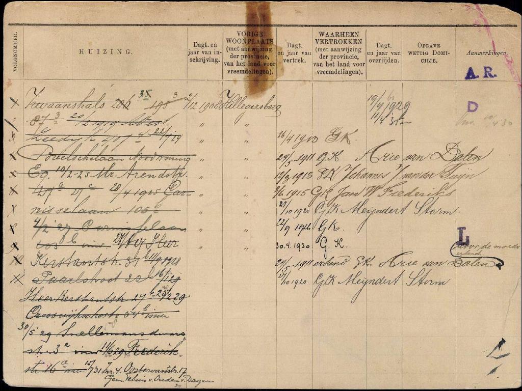 Cornelia van der Torre 1865 gezinskaart II