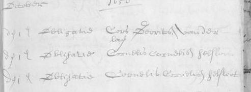 Cornelis Cornelisz Helsloot ca1630 obligatie