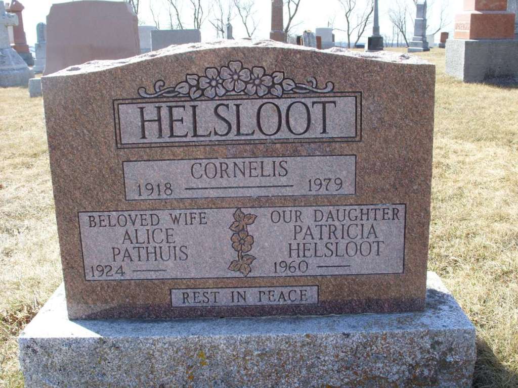 Cornelis Helsloot 1918 grafsteen