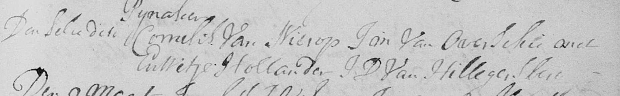 Cornelis van Nierop x Eeuwitje Hollander trouwboek