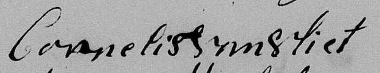 Cornelis van Vliet 1796 handtekening