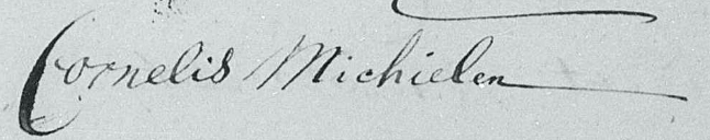 Cornelis Willems Michielen handtekening