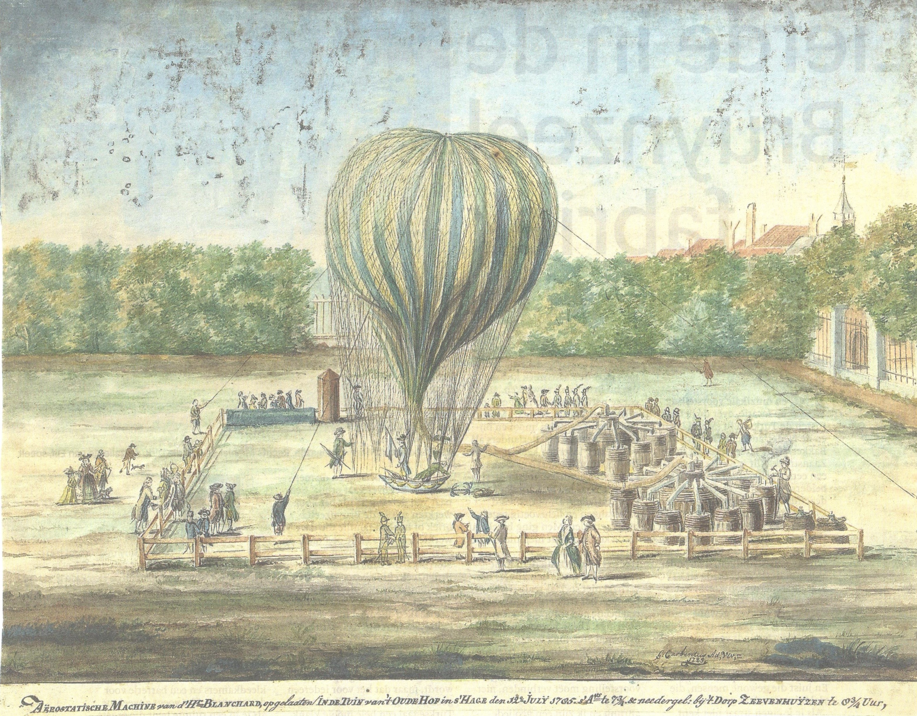 De eerste ballonvaart in Nederland