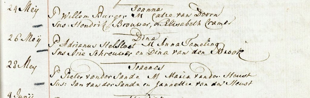 Dina Helsloot 1778 doopregister