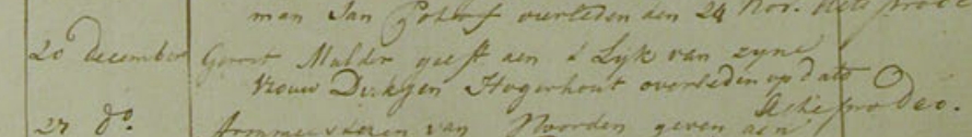 Dirkje Hogerhout begraafboek