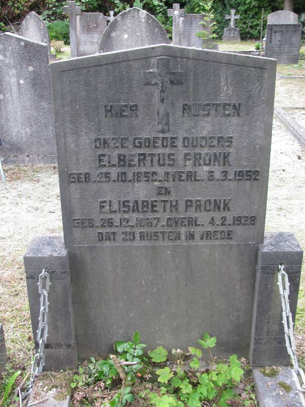 Elbertus Pronk grafsteen