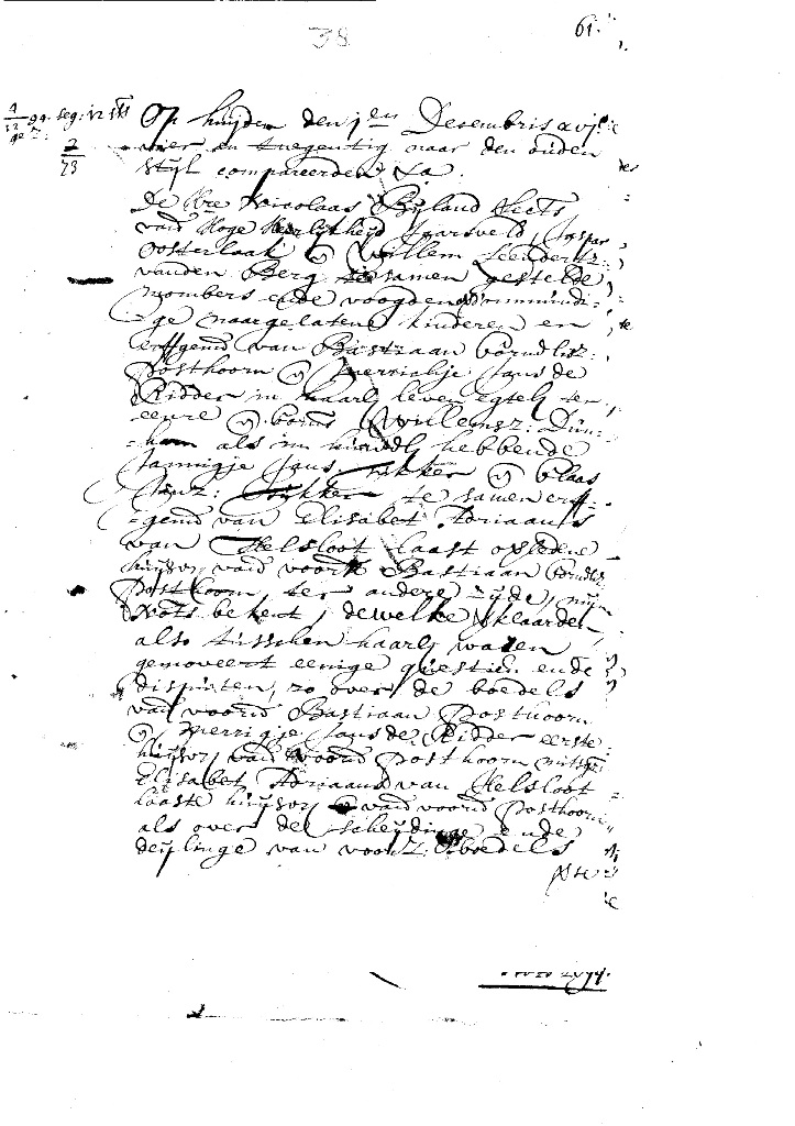 Elisabeth Adriaans Helsloot ca1660 arbitrageakkoord 1694 I