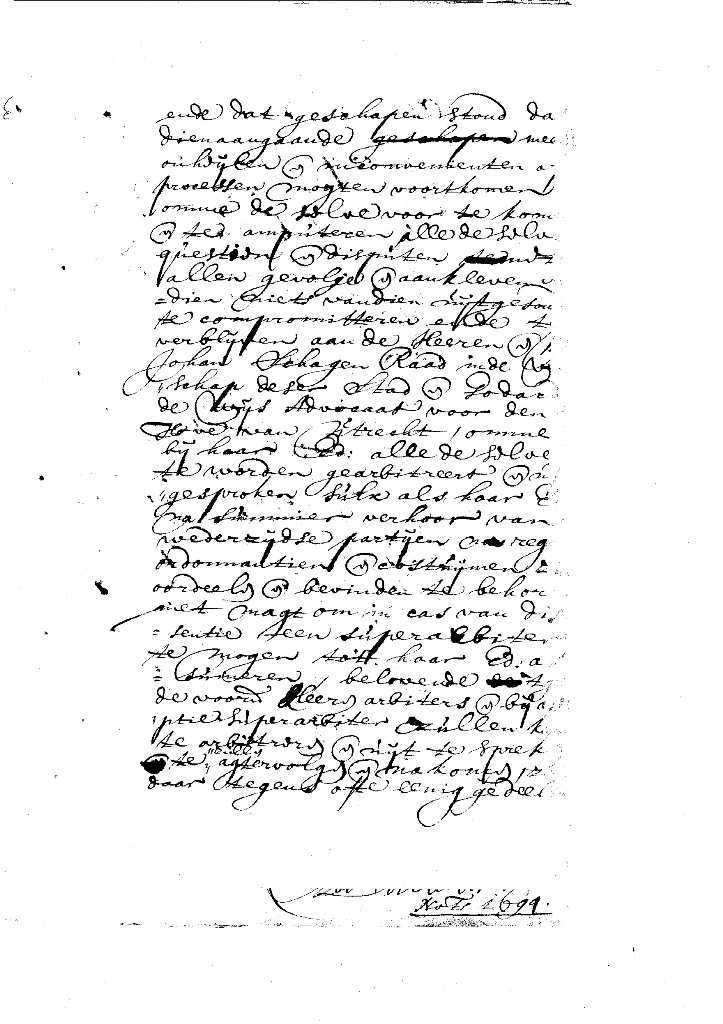 Elisabeth Adriaans Helsloot ca1660 arbitrageakkoord 1694 II