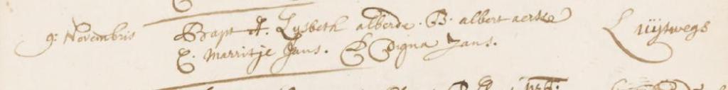 Elisabeth Alberse Hesloot 1719 doopboek