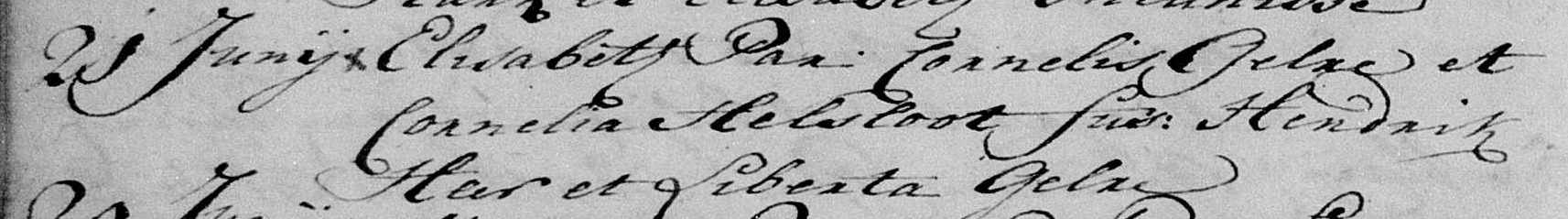 Elisabeth Gelre 21-6-1727 doopboek