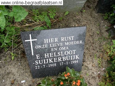 Elisabeth Suijkerbuijk grafsteen