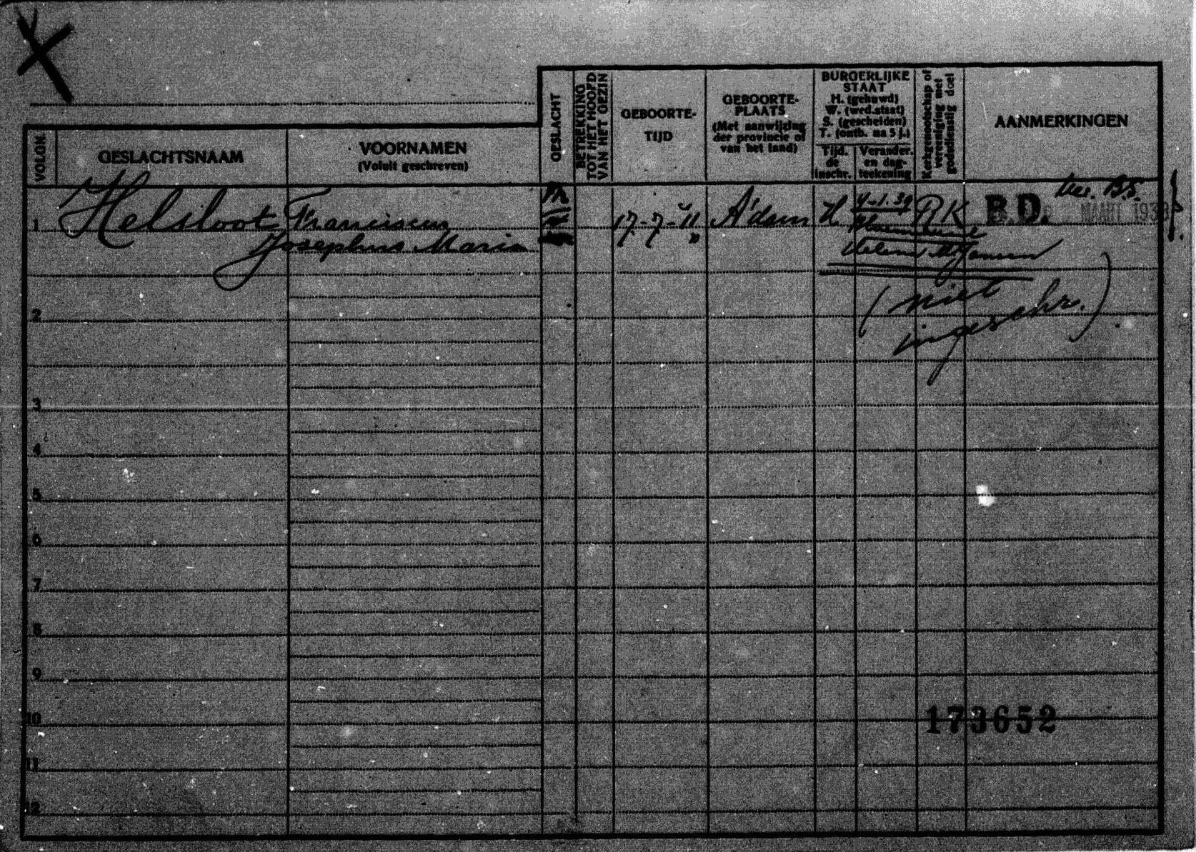 Klik voor foto in apart venster franciscus_josephus_maria_helsloot_1911_gezinskaart_ii.jpg