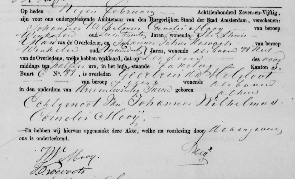Geertruida Helsloot 1833 overlijdensakte
