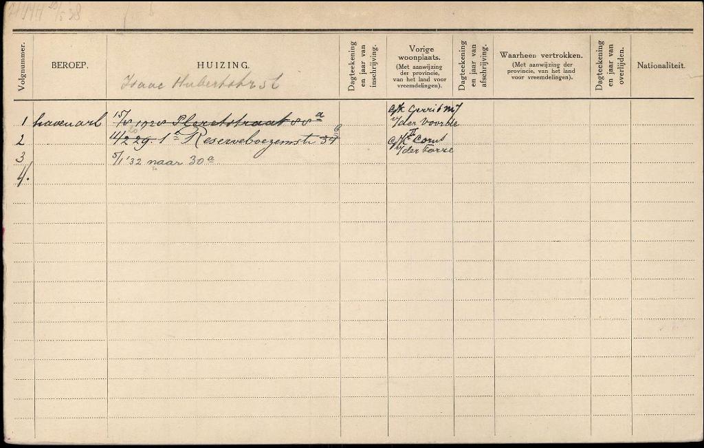 Geertruida van der Torre 1905 gezinskaart II