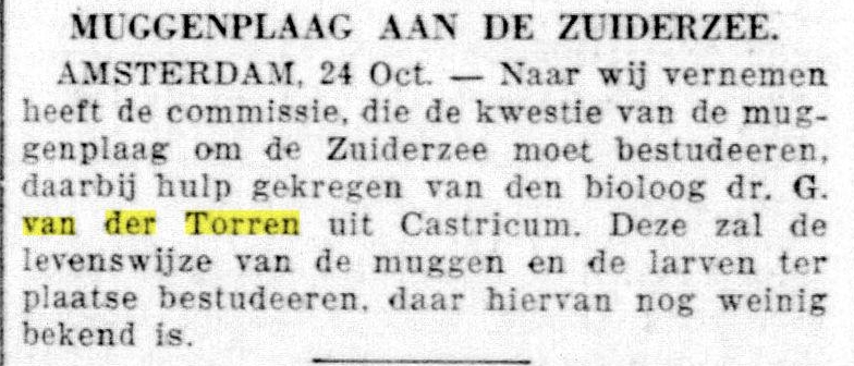 Gerard van der Torren 1903 ; De Telegraaf 24-10-1936