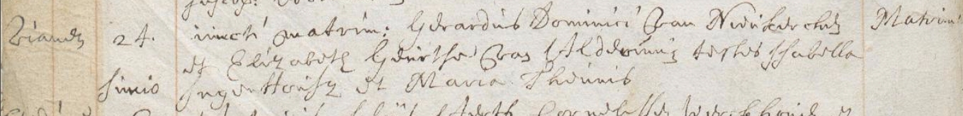 Gerardus Dominicusz van Niekerk x Elizabeth Geurtse van Alderinnen trouwboek