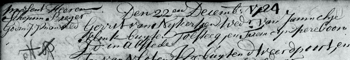 Gerardus van Niekerk x Francijn Peereboom huwelijksaangifte
