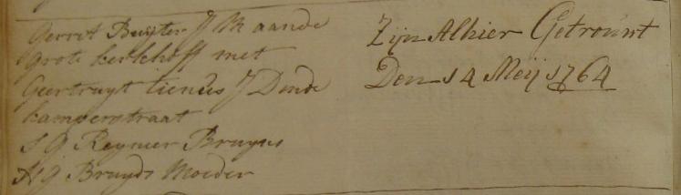 Gerrit Buiter trouwboek