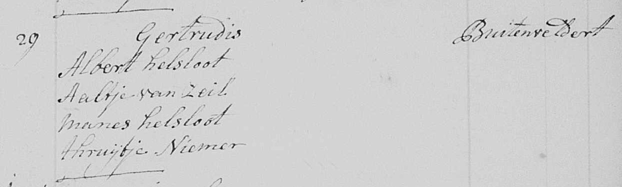 Gertrudis Helsloot 1768 doopboek