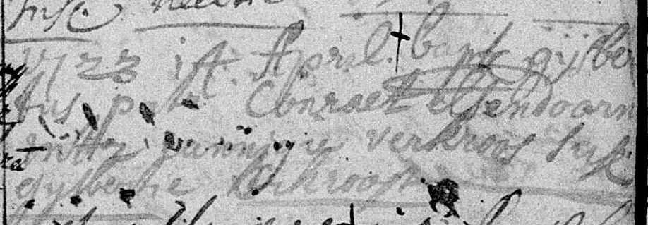 Gijsbertus Elsendoorn doopboek